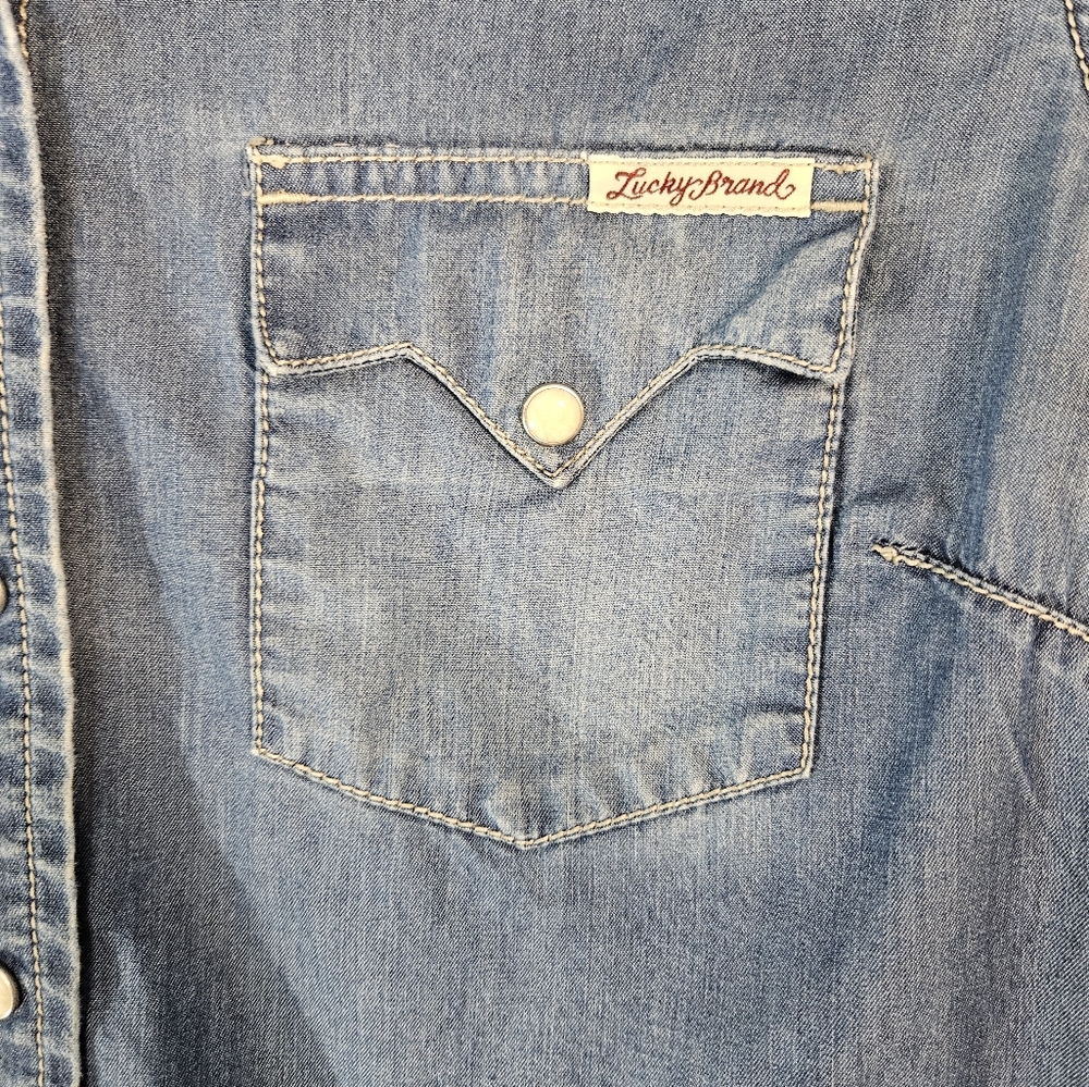 Lucky Brand Blue Denim Mini Dress - Picture 6 of 11